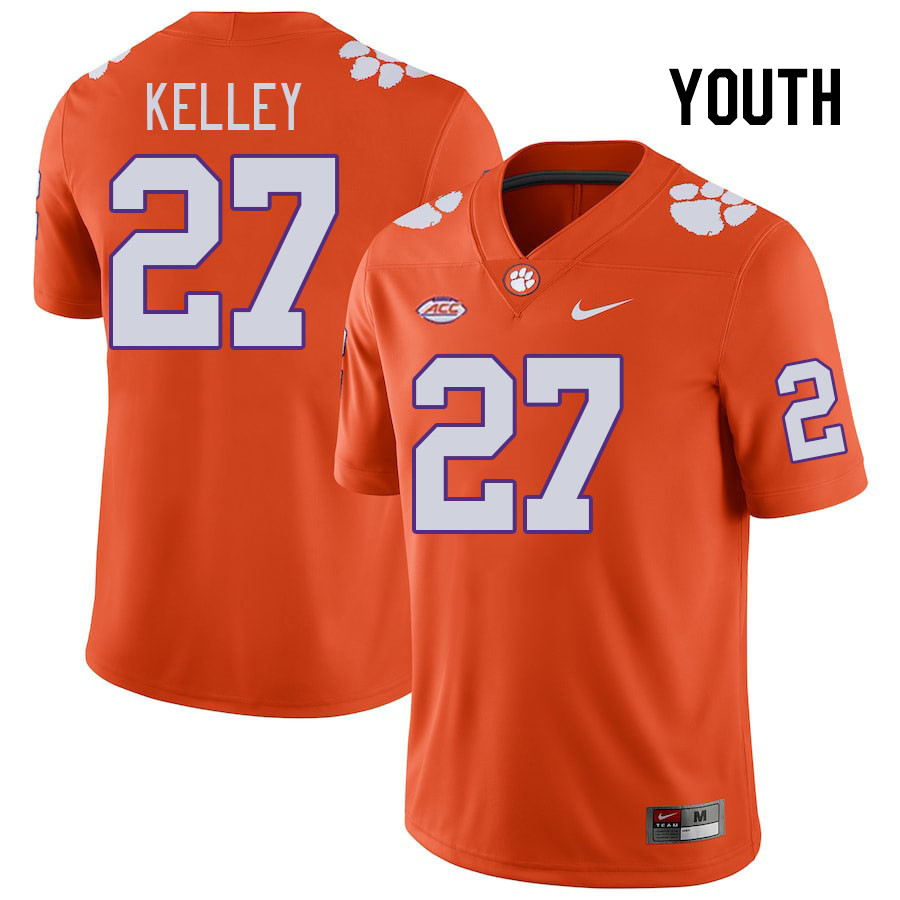 Youth Clemson Tigers Misun Kelley #27 College Orange NCAA Authentic Football Stitched Jersey 23VH30JZ